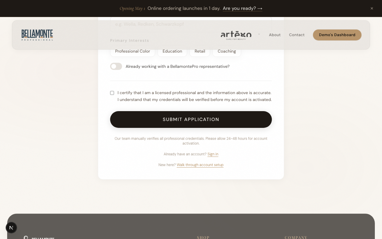 registration form bottom with consent checkbox and submit button